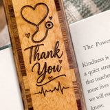 Healthcare Thank You Wooden Bookmark | Appreciation Gift for Nurses, Doctors & Caregivers | Handmade in the USA