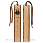 Thomas Jefferson Engraved Wooden Bookmark - Made in the USA