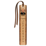Thomas Jefferson Engraved Wooden Bookmark - Made in the USA
