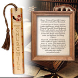 Author Winston Churchill Handmade Wooden Bookmark - Made in the USA