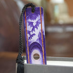 Sci-Fi Wooden Bookmark – Wormhole Portal Fantasy Dragons, Spaceships & Time Travel -  Double sided Design, Handmade in the USA