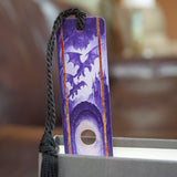 Sci-Fi Wooden Bookmark – Wormhole Portal Fantasy Dragons, Spaceships & Time Travel -  Double sided Design, Handmade in the USA