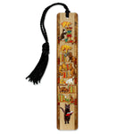 Cat Bookshelf Bookmark – Wooden Bookmark with Funny Cats and Books – Handcrafted Gift for Cat Lovers & Readers – Made in the USA