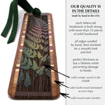Sword Fern Engraved with added Color Handmade Wooden Bookmark - Made in the USA