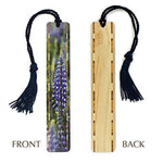 Wildflowers Blue Lupine Handmade Wooden Bookmark - Made in the USA