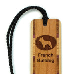 French Bulldog Handmade Engraved Wooden Bookmark - Made in the USA
