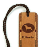 Rottweiler Handmade Engraved Dog Wooden Bookmark - Made in the USA