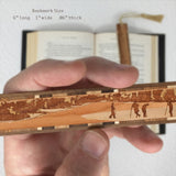 Golfing Handmade Engraved Wooden Bookmark - Made in the USA