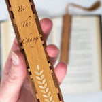 Be the Change Inspirational Quote Engraved Handmade Wooden Bookmark - Made in the USA