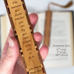 Peter Pan Inspirational Quote J.M. Barrie Author Handmade Engraved Wooden Bookmark - Made in the USA