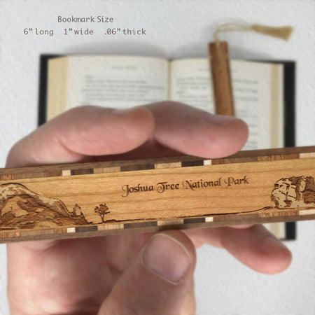 Joshua Tree National Park California Handmade Engraved Wooden Bookmark - Made in the USA