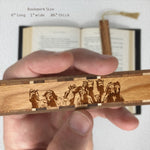 Wild Horses Stampede Handmade Engraved Wooden Bookmark - Made in the USA