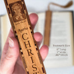 Author Agatha Christie Handmade Engraved Wooden Bookmark - Made in the USA