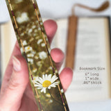 Daisy Wild Flower Photograph by Mike DeCesare on Handmade Wooden Bookmark - Made in the USA