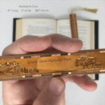 Grand Teton National Park Wyoming Handmade Engraved Wooden Bookmark - Made in the USA