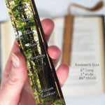 Forest Path with William Faulkner Quote on Handmade Wooden Bookmark - Made in the USA