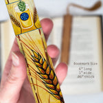 Handmade Wooden Bookmark by Christi Sobel Beer Hops and Barley  - Made in the USA