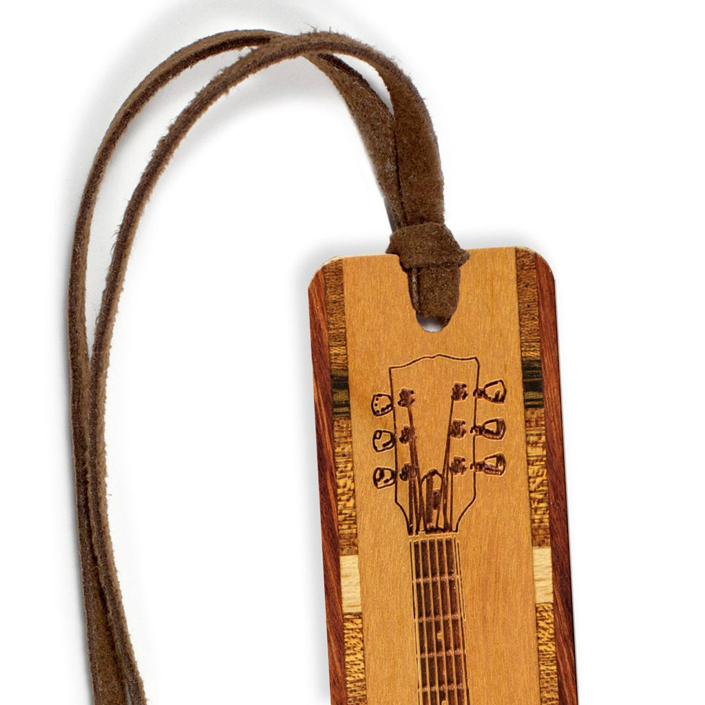 Acoustic Guitar Musical Instrument Handmade Engraved Wooden Bookmarks