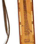 Electric Guitar Musical Instrument Handmade Engraved Wooden Bookmark - Made in the USA