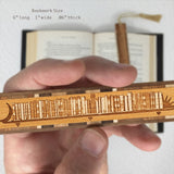 Engraved Handmade Wooden Bookmark Bookshelf - Made in the USA