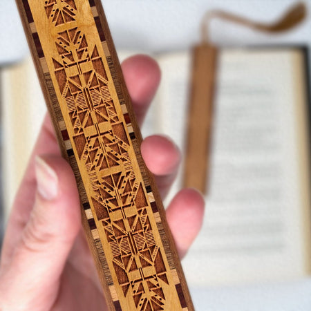 Engraved Handmade Wooden Bookmark (Battlestar) - Made in the USA