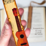 Ukulele (Color) Musical Instrument Handmade Wooden Bookmark - Made in the USA