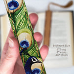 Peacock by Christi Sobel Handmade Wooden Bookmark - Made in the USA