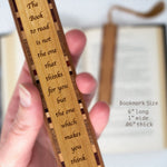Harper Lee Reading Quote Handmade Engraved Wooden Bookmark - Made in the USA