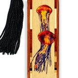 Jellyfish Wooden Bookmark with Tassel