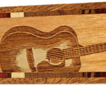 Acoustic Guitar Musical  Instrument Handmade Engraved Wooden Bookmarks- Made in the USA