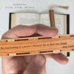 Anne Frank Quote Handmade Engraved Wooden Bookmark - Made in the USA