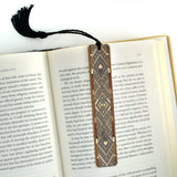 Handmade Wooden Bookmark Argyle (Black) - Made in the USA