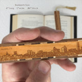 Austin Texas Skyline Handmade Engraved Wooden Bookmark- Made in the USA