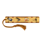 Fly Fishing Lures Engraved with added Color Handmade Wooden Bookmark - Made in the USA