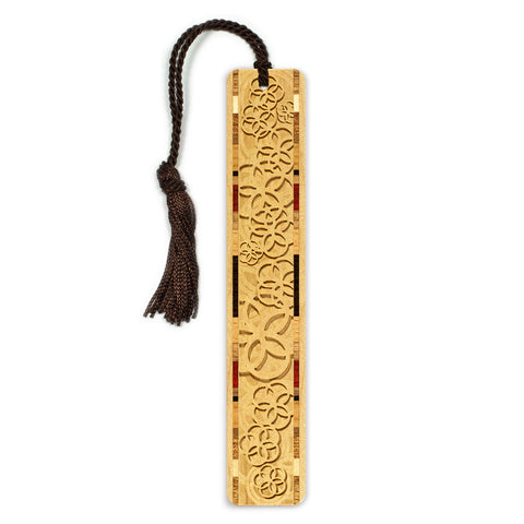 Engraved Handmade Wooden Bookmark (Rings) - Made in the USA