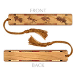 Trout Fishing Flies Handmade Engraved Wooden Bookmark - Made in the USA