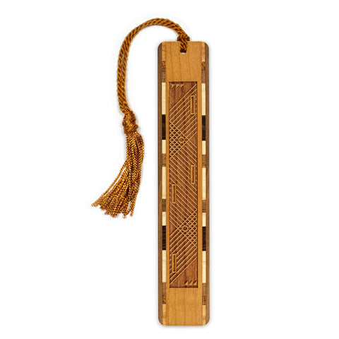 Engraved Handmade Wooden Bookmark (Harp Strings) - Made in the USA