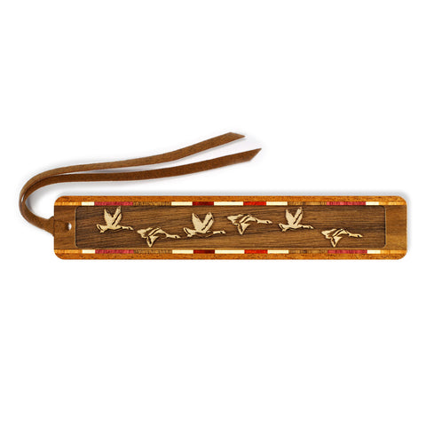 Geese Goose Birds Handmade Engraved Wooden Bookmark - Made in the USA