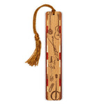 Bluegrass Band Musical Instruments Handmade Engraved Wooden Bookmark - Made in the USA