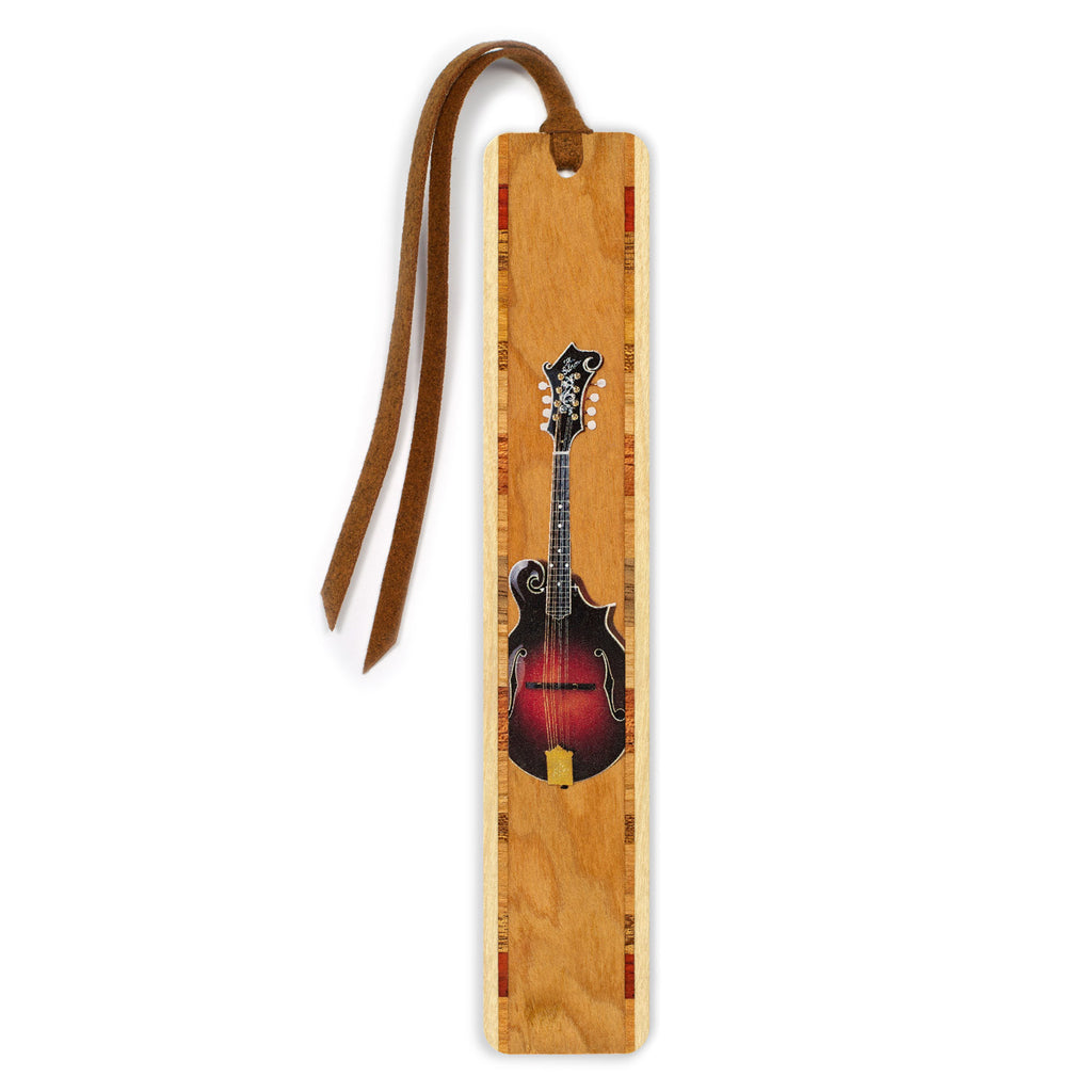 Mandolin (Color ) Musical Instrument Handmade Wooden Bookmark - Made i