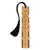 Books vs. Kindle Quote Engraved Wooden Bookmark on Cherry with Black Tassel