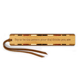 Dog Humorous Quote Handmade Engraved Wooden Bookmark - Made in the USA