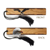 Bald Eagle Bird National Symbol (Double-Sided) on Handmade Wooden Bookmark - Made in the USA