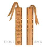 Books Are Friends and Teachers Quote by C.W. Eliot Handmade Wooden Bookmark - Made in the USA