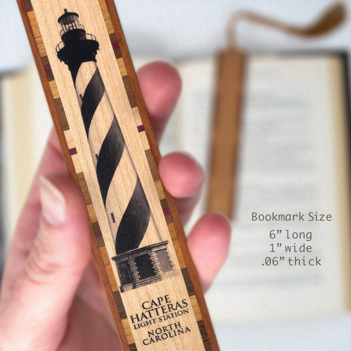 Cape Cod Bookmarks Lighthouse Cape Hatteras Handmade Wooden Bookmark - Made in the USA