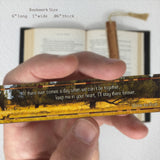 Winnie The Pooh Quote with Photograph by Mike DeCesare "Warm Prairie Days"  Handmade Wooden Bookmark - Made in the USA