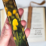 Tulips Spring Flowers Photograph by Mike DeCesare  Handmade Wooden Bookmark - Made in the USA