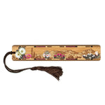 Desert Flowers Handmade Engraved with added Color Wooden Bookmark - Made in the USA