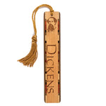 Author Charles Dickens Engraved on handmade Wooden Bookmark - Made in the USA
