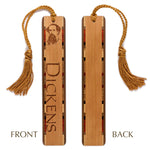 Author Charles Dickens Engraved on handmade Wooden Bookmark - Made in the USA